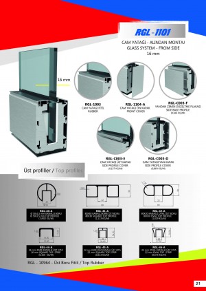 Цільноскляна огорожа RGL-1101