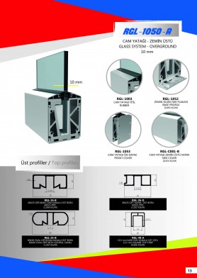 Цільноскляна огорожа RGL-1050-А